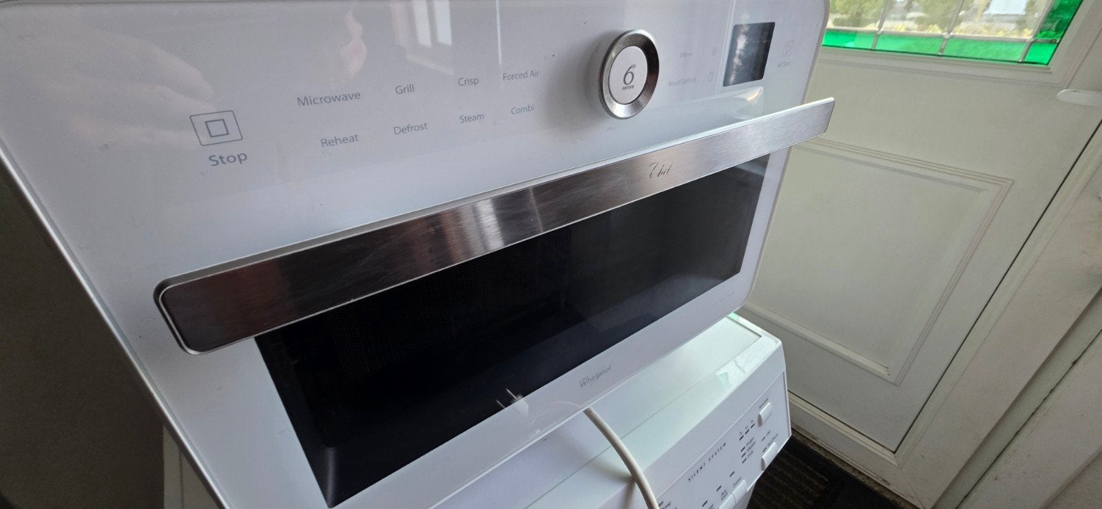 Whirlpool JT 469 SL Combimagnetron - Zo goed als nieuw, Ophalen, Combimagnetron, Zo goed als nieuw, Draaiplateau