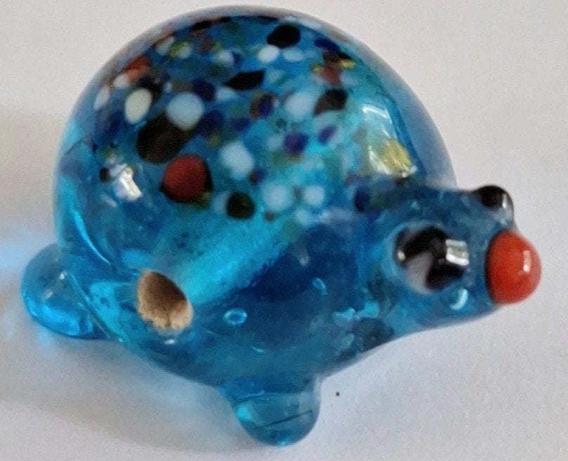 prachtige murano schildpad glas kraal / hanger 2 cm, Verzenden, Nieuw, Kraal