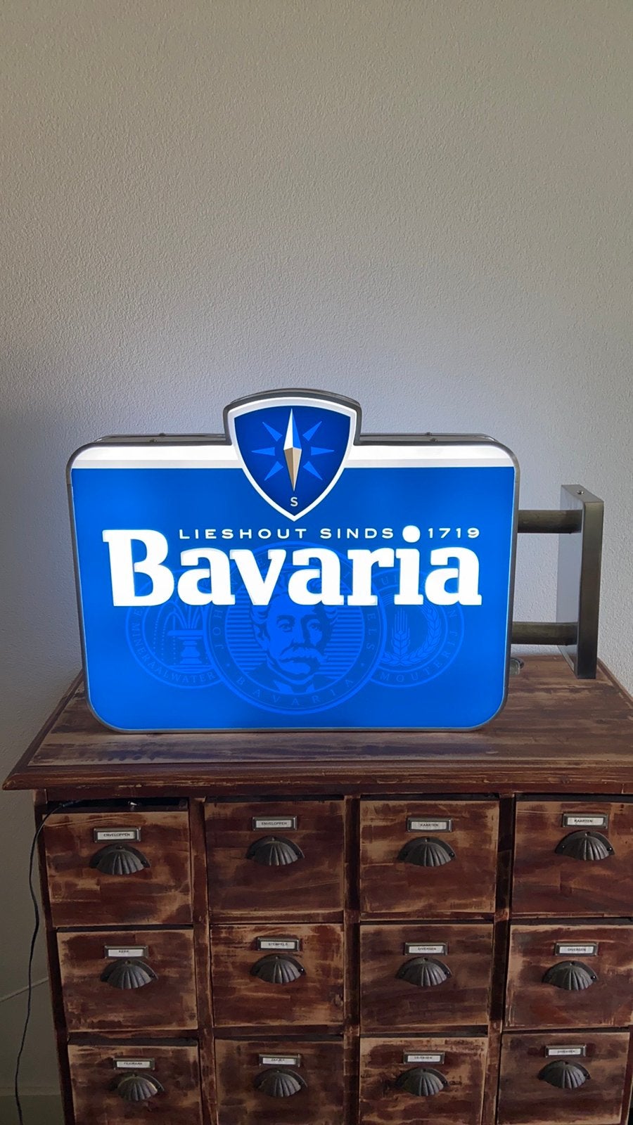 Bavaria licht bak, Ophalen, Zo goed als nieuw, Lichtbak of (neon) lamp