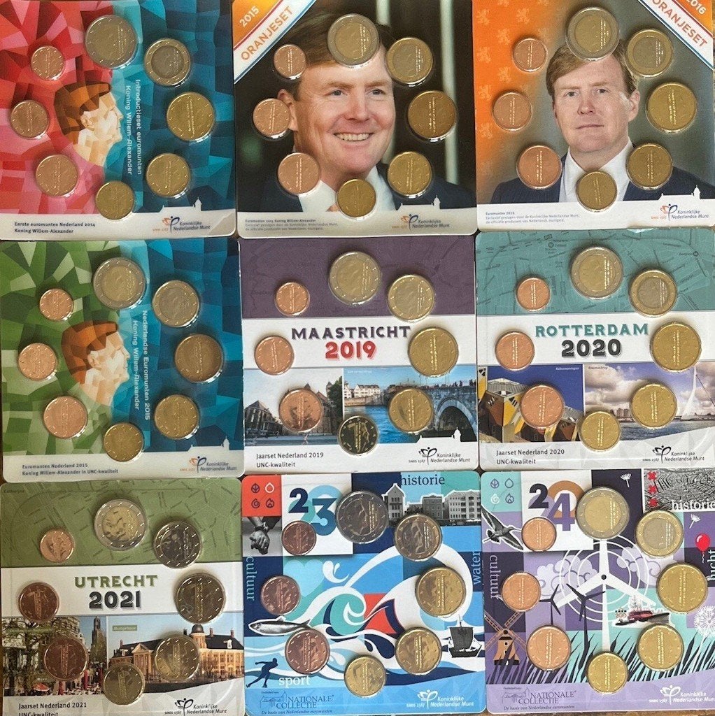 Nederland 2017/2025 UNC set. + koningsset jaar 15/16;'', Verzenden, Overige landen, Overige waardes, Setje