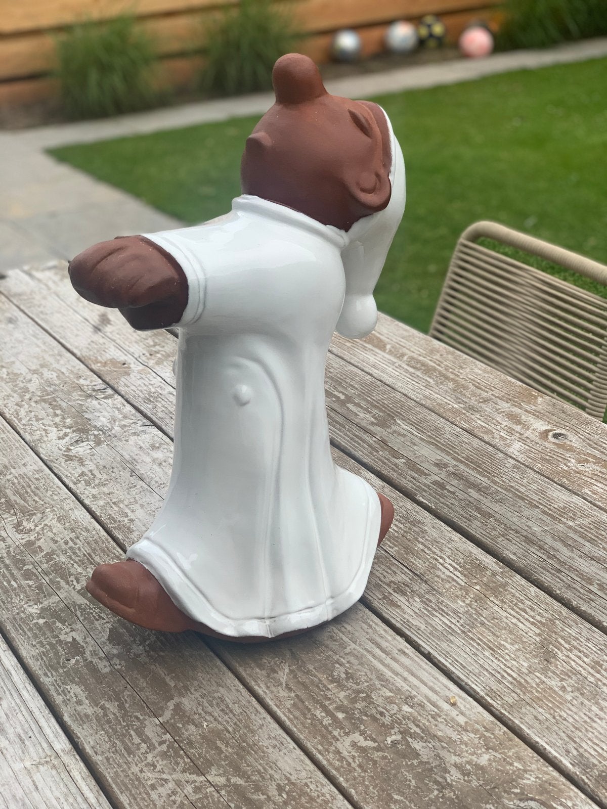 Vintage terracotta keramische slaapwandelaar, Antiek en Kunst, Ophalen