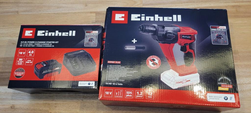 Einhell accu Boorhamer TE-HD 18 Li Solo incl accu en oplader, Ophalen of Verzenden, Nieuw, Boor- en/of Breekhamer