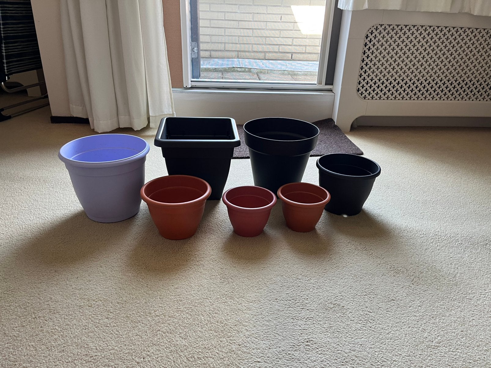 7 plantenpotten, Rond, Ophalen of Verzenden, Zo goed als nieuw, Tuin