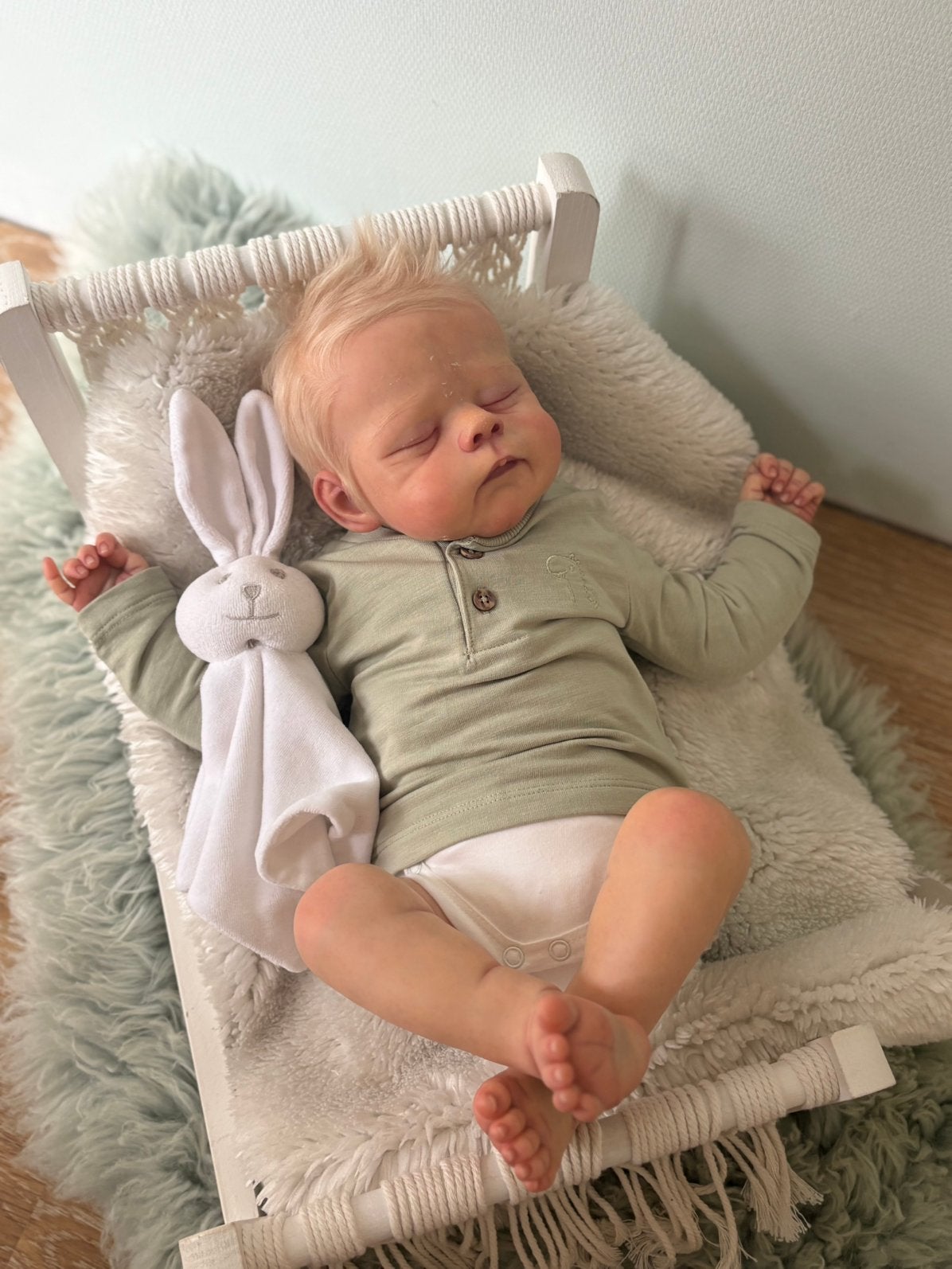 Zojuist geboren Eric by Joanna Kazmierczak met certificaat, Verzamelen, Ophalen of Verzenden, Nieuw, Babypop, Levensecht of Reborn