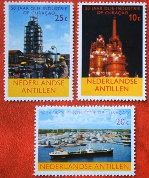 Nederlandse Antillen 1965 -nvph 355-357 - Olie-industrie, Ophalen of Verzenden, Postfris