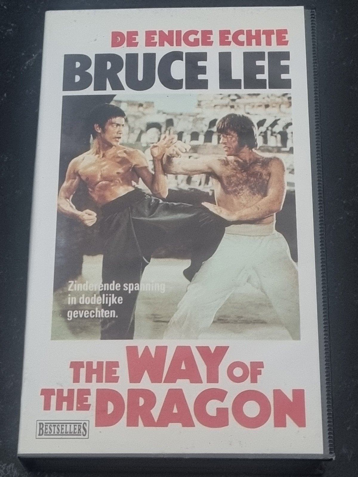 Bruce Lee - The Way of the Dragon (VHS) Ongecensureerd, Vanaf 16 jaar, Ophalen of Verzenden, Zo goed als nieuw, Actie en Avontuur