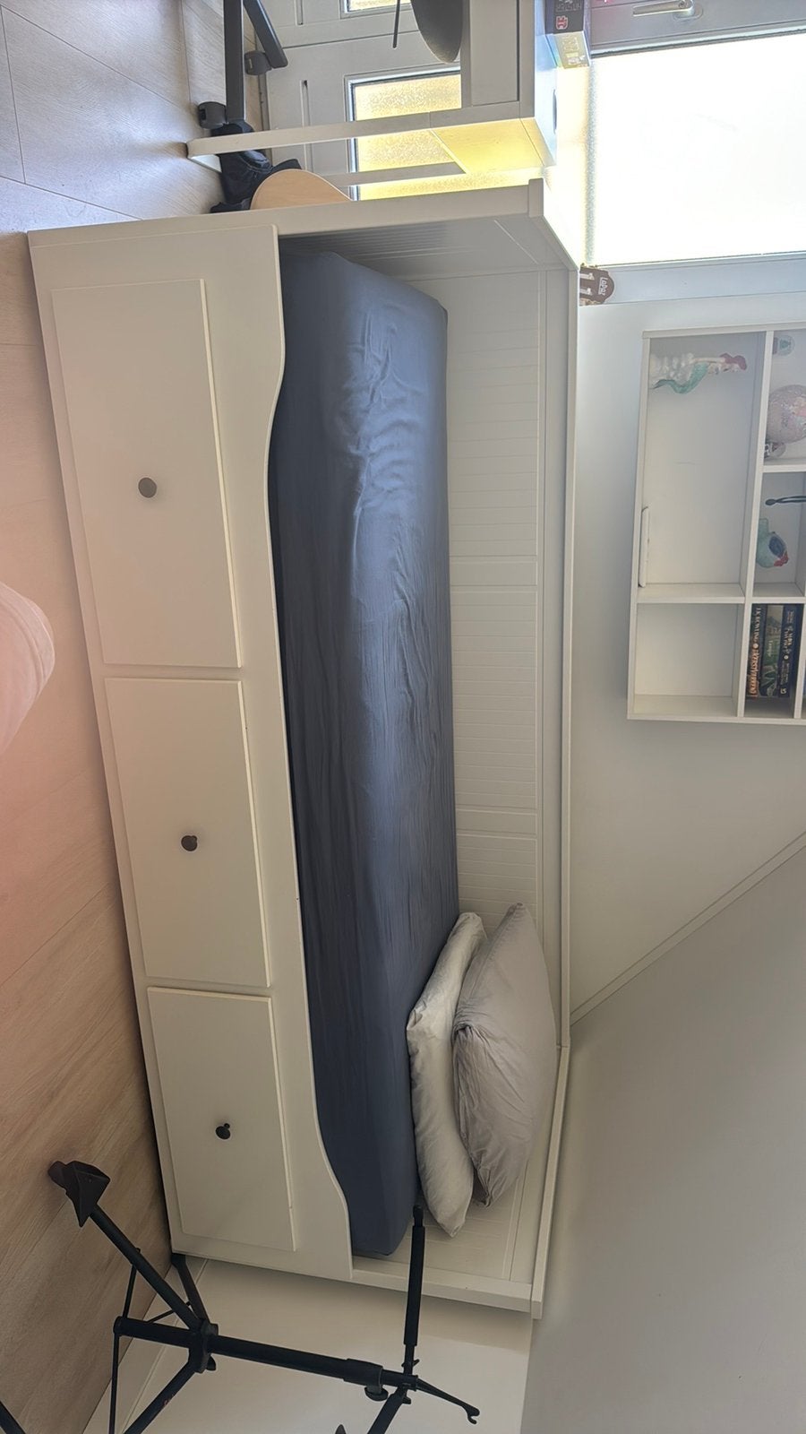 Ikea Hemnes Folding bed (sold without mattress), Huis en Inrichting, Ophalen, Wit, Tweepersoons, Zo goed als nieuw