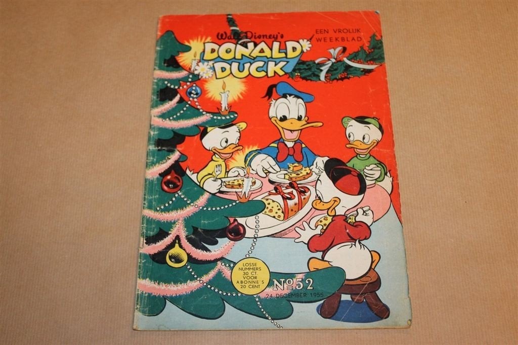 Donald Duck Nr. 52 — Kerstnummer 24 December 1955, Boeken, Eén stripboek, Ophalen of Verzenden, Gelezen