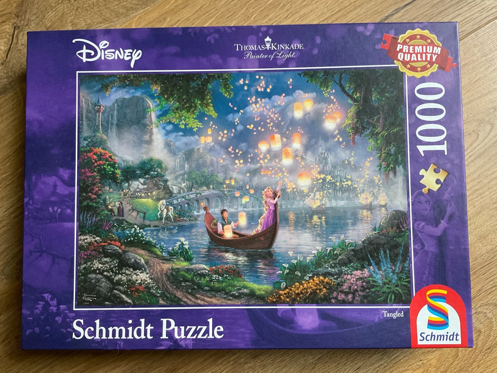 Disney Thomas Kinkade Tangled Puzzel 1000 stukjes Schmidt, Ophalen, Meer dan 50 stukjes, Zo goed als nieuw, 6 jaar of ouder