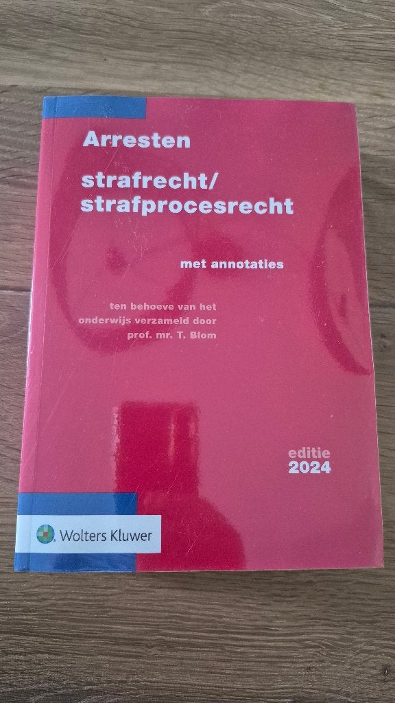 Arresten strafrecht/strafprocesrecht 2024, Ophalen of Verzenden, Alpha, Nieuw, WO