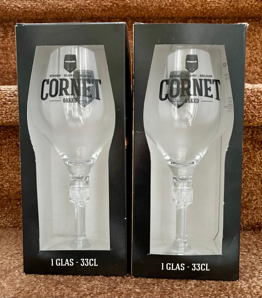2x Cornet Oaked bierglas - 33cl - Nieuw in doos, Ophalen of Verzenden, Nieuw