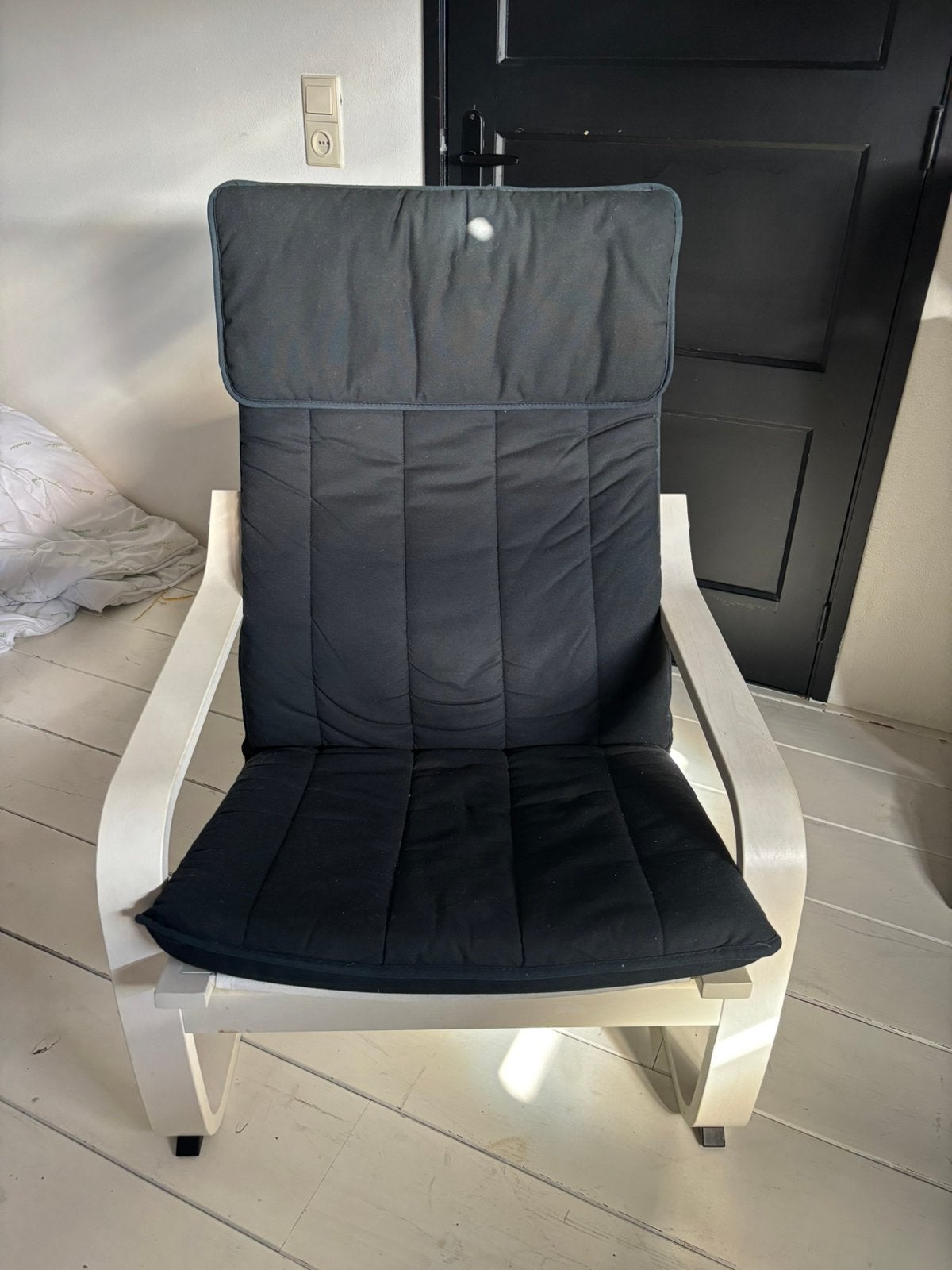 Ikea stoel zwart, Huis en Inrichting, Stoelen, Ophalen, Gebruikt, Zwart, Stof