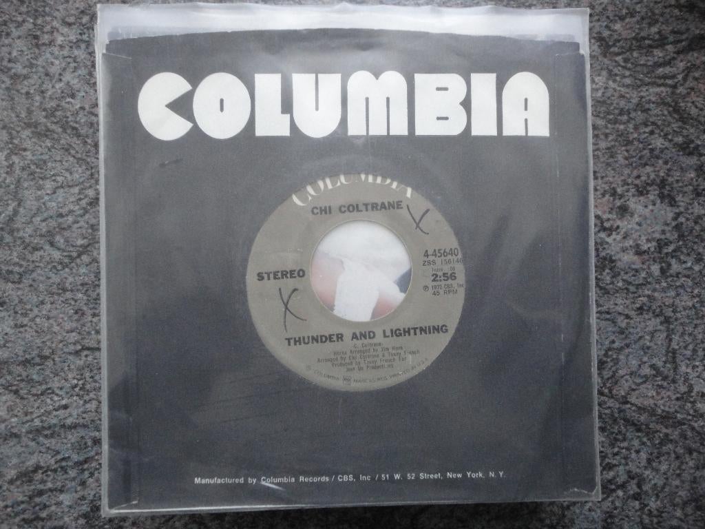 Chi Coltrane - Thunder and lightning USA 1972, Cd's en Dvd's, Vinyl Singles, Gebruikt, 7 inch, Single, Ophalen of Verzenden