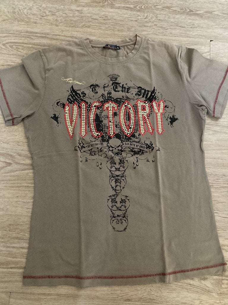 Key Largo t-shirt maat XL print Victory glitter, Ophalen of Verzenden, Zo goed als nieuw, Maat 56/58 (XL), Meerkleurig