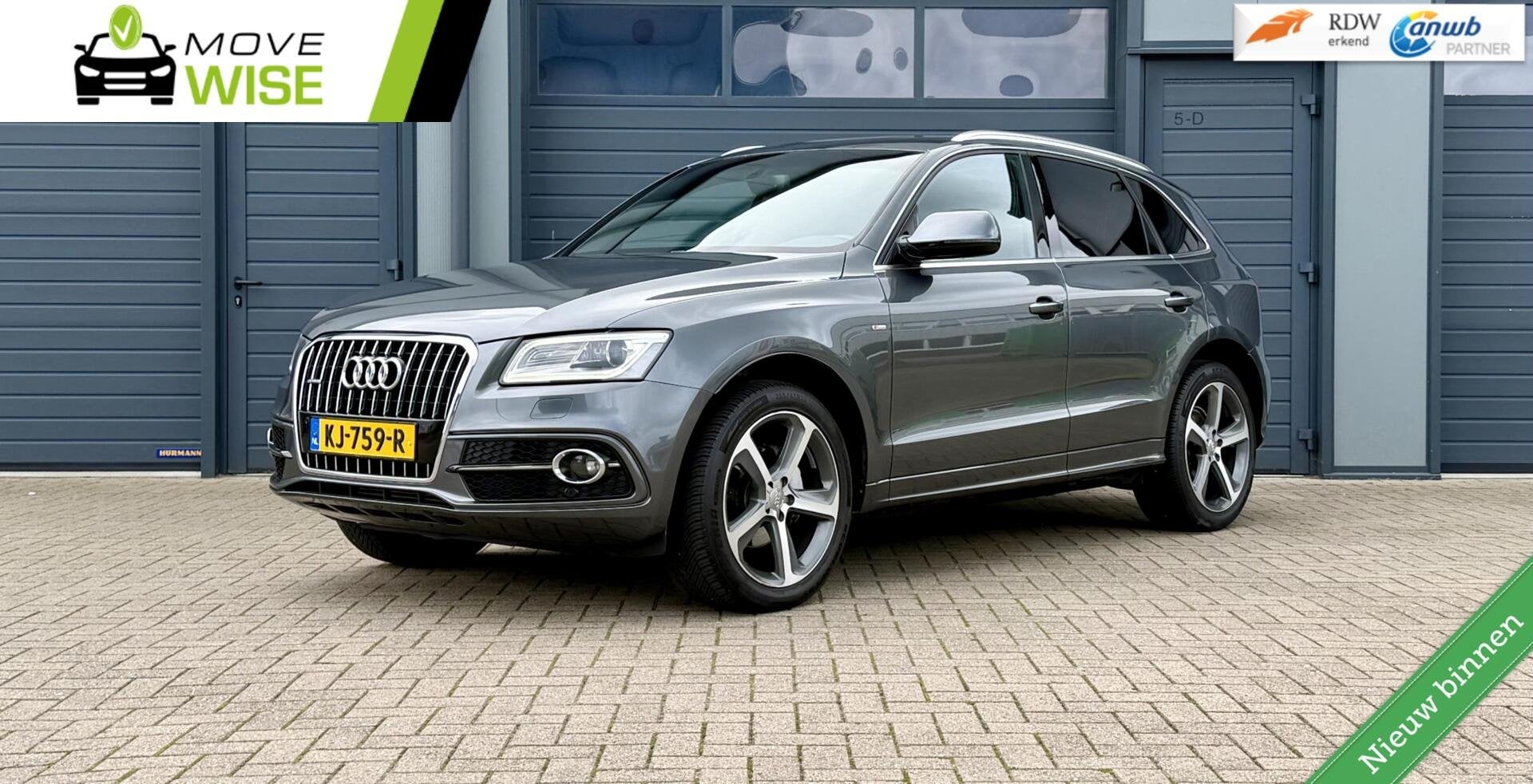 Audi Q5 2.0 TFSI 230pk quattro | S LINE | Automaat | Trekhaa, Auto's, Xenon verlichting, Gebruikt, 4 cilinders, Leder en Stof