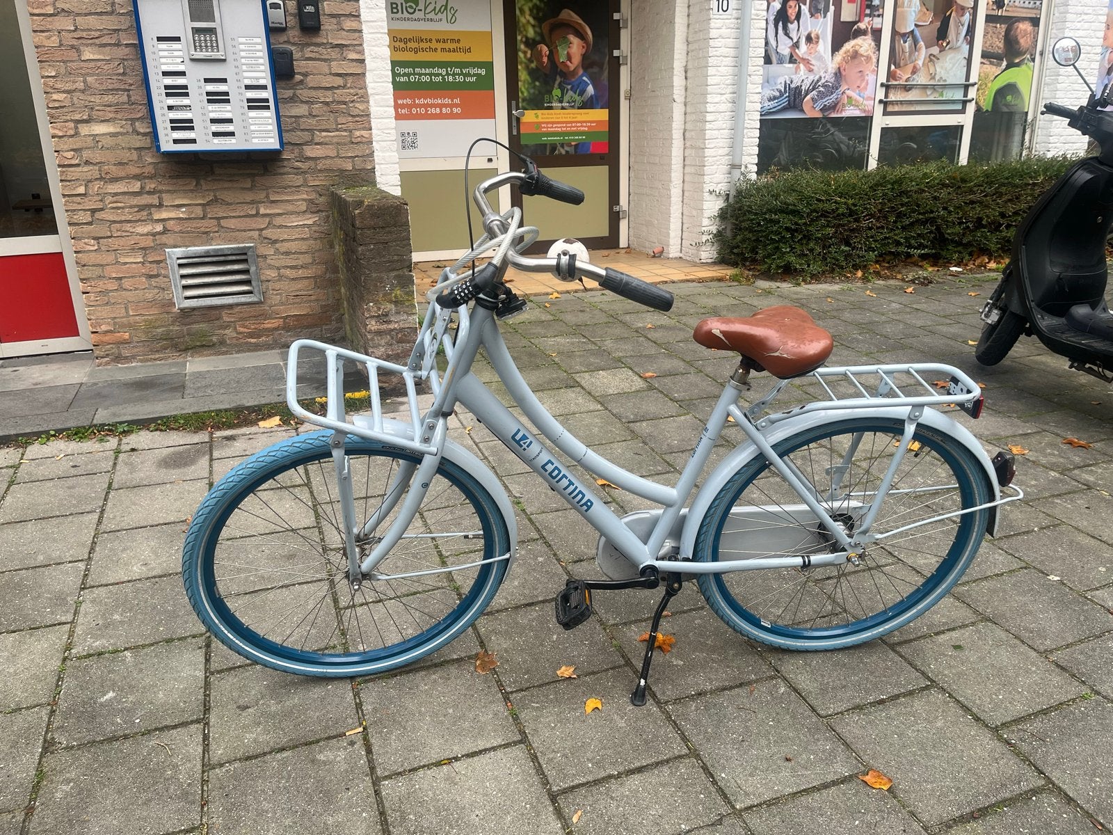 Cortina U4 Transportfiets - Lichtblauw 26 inch, Terugtraprem, Gebruikt, Versnellingen, 50 tot 53 cm