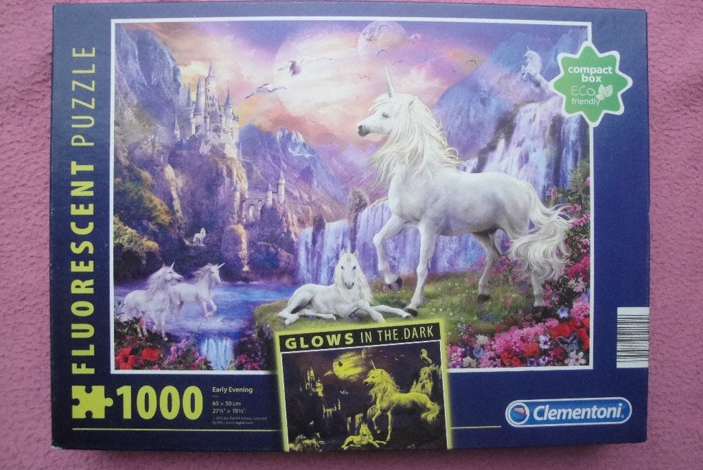 CLEMENTONI FLUORESCENT COLLECTION PUZZLE 1.000st. 3,50euro, Ophalen of Verzenden, 500 t/m 1500 stukjes, Zo goed als nieuw, Legpuzzel
