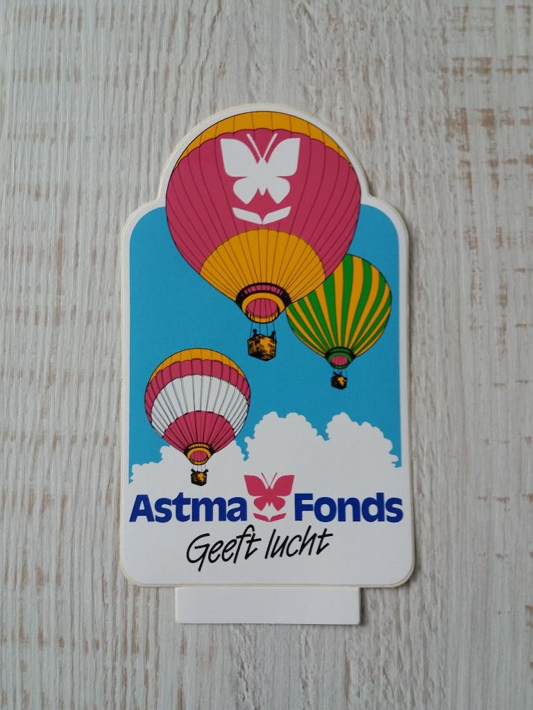 sticker Astma Fonds geeft lucht, Ophalen of Verzenden, Zo goed als nieuw, Overige typen