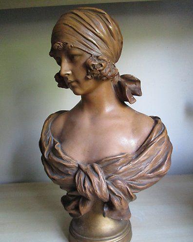 Gezocht Antieke buste A. Carli terracotta, Antiek en Kunst, Ophalen