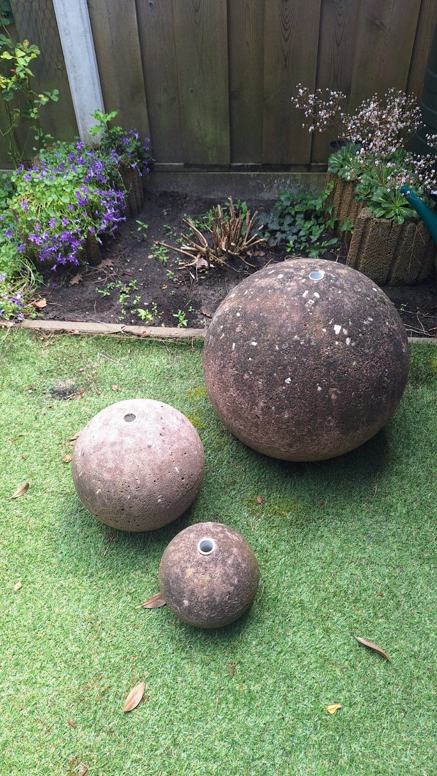 Waterornament ronde ballen terracotta-kleur, Tuin en Terras, Ophalen, Gebruikt