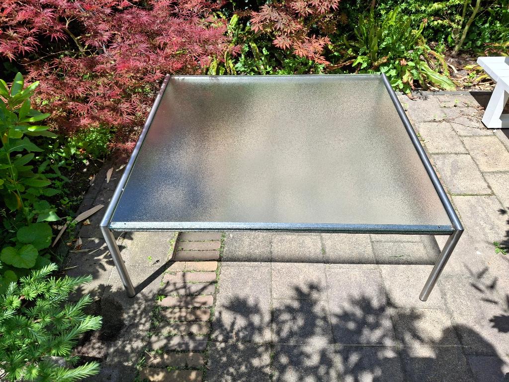 Retro vintage Martin Visser TZ02 salontafel voor 't Spectrum, Gebruikt, 100 tot 150 cm, Glas, Minder dan 50 cm