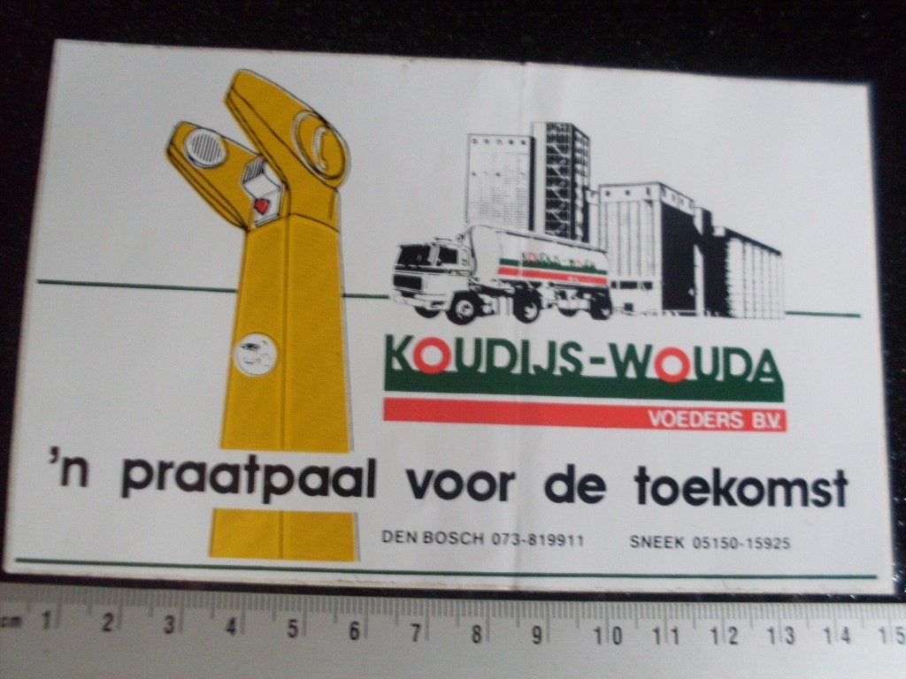 sticker koudijs-wouda 'n praatpaal voor de toekomst sneek, Verzamelen, Verzenden, Zo goed als nieuw, Bedrijf of Vereniging