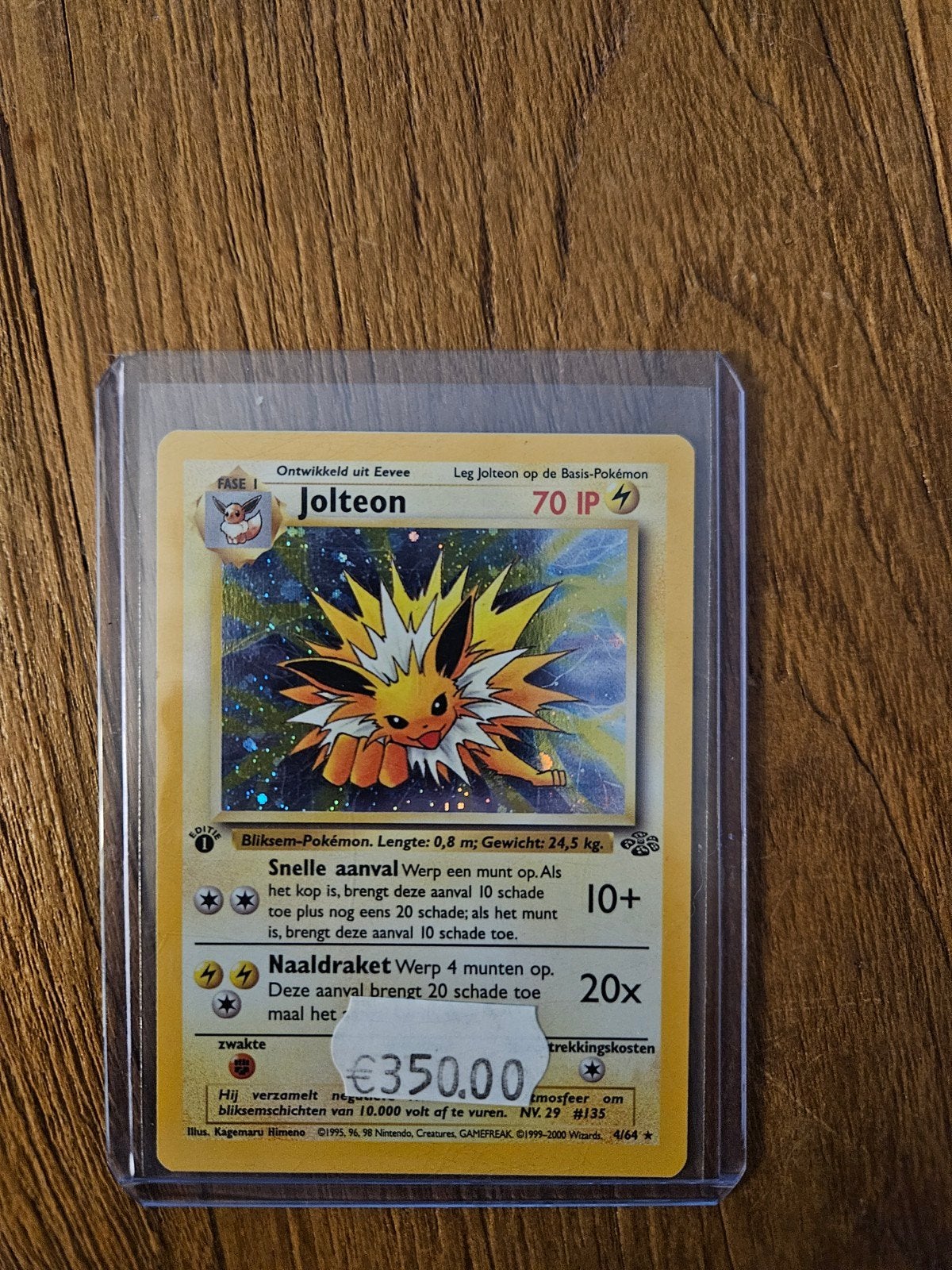 Jolteon 1e Editie Nederlands Pokémon Uitstekende Conditie, Hobby en Vrije tijd, Verzamelkaartspellen | Pokémon, Ophalen of Verzenden