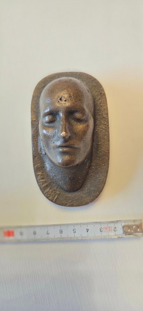 Doodsmasker Napoleon Bonaparte in brons als paperweight, Antiek en Kunst, Antiek | Koper en Brons, Ophalen of Verzenden, Brons