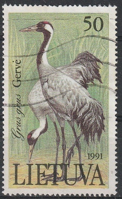 3301. Litouwen 490 gest. Vogels, Verzenden, Overige landen, Gestempeld