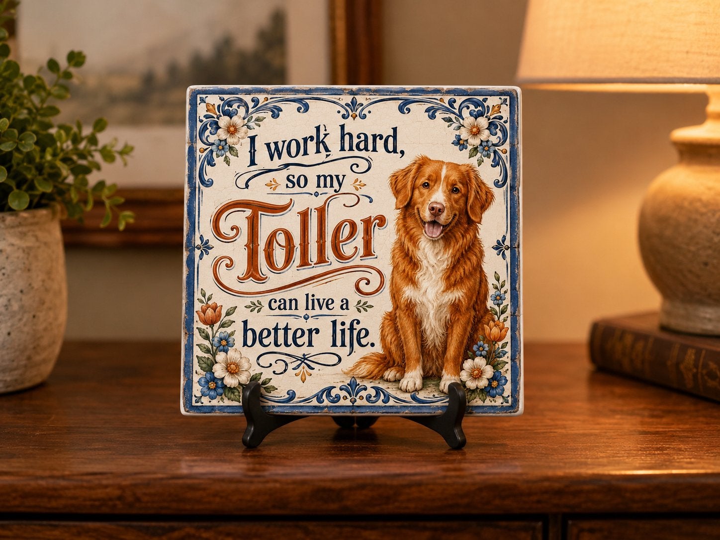 I work hard - Toller tegel, Ophalen of Verzenden, Nieuw