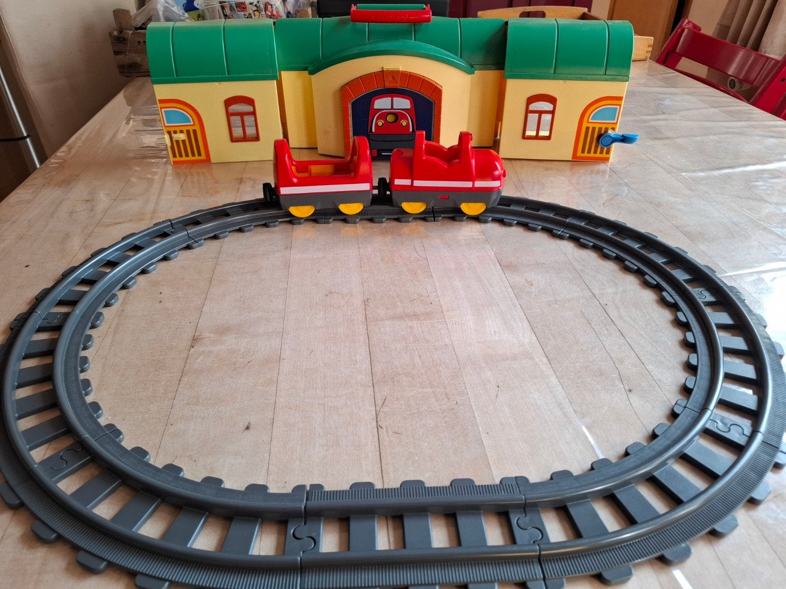 Playmobil mijn meeneem 1 2 3 treinstation 6783, Ophalen, Gebruikt, Complete set, Voertuig