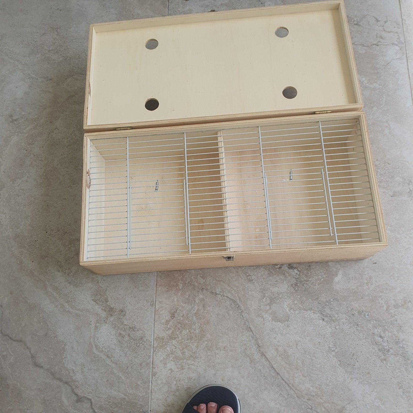 Transport kooi groot model 60× 30cm, Ophalen, Zo goed als nieuw, Hout, Vogelkooi