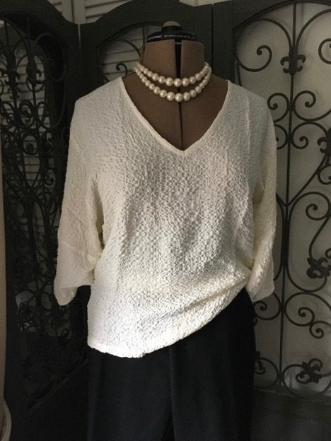 OCTOBER WOMAN’ APART STRETCH SHIRT OFF-WHITE MT 42-44 NIEUW!, Kleding | Dames, OCTOBER WOMAN, Verzenden, Wit, Maat 42/44 (L)