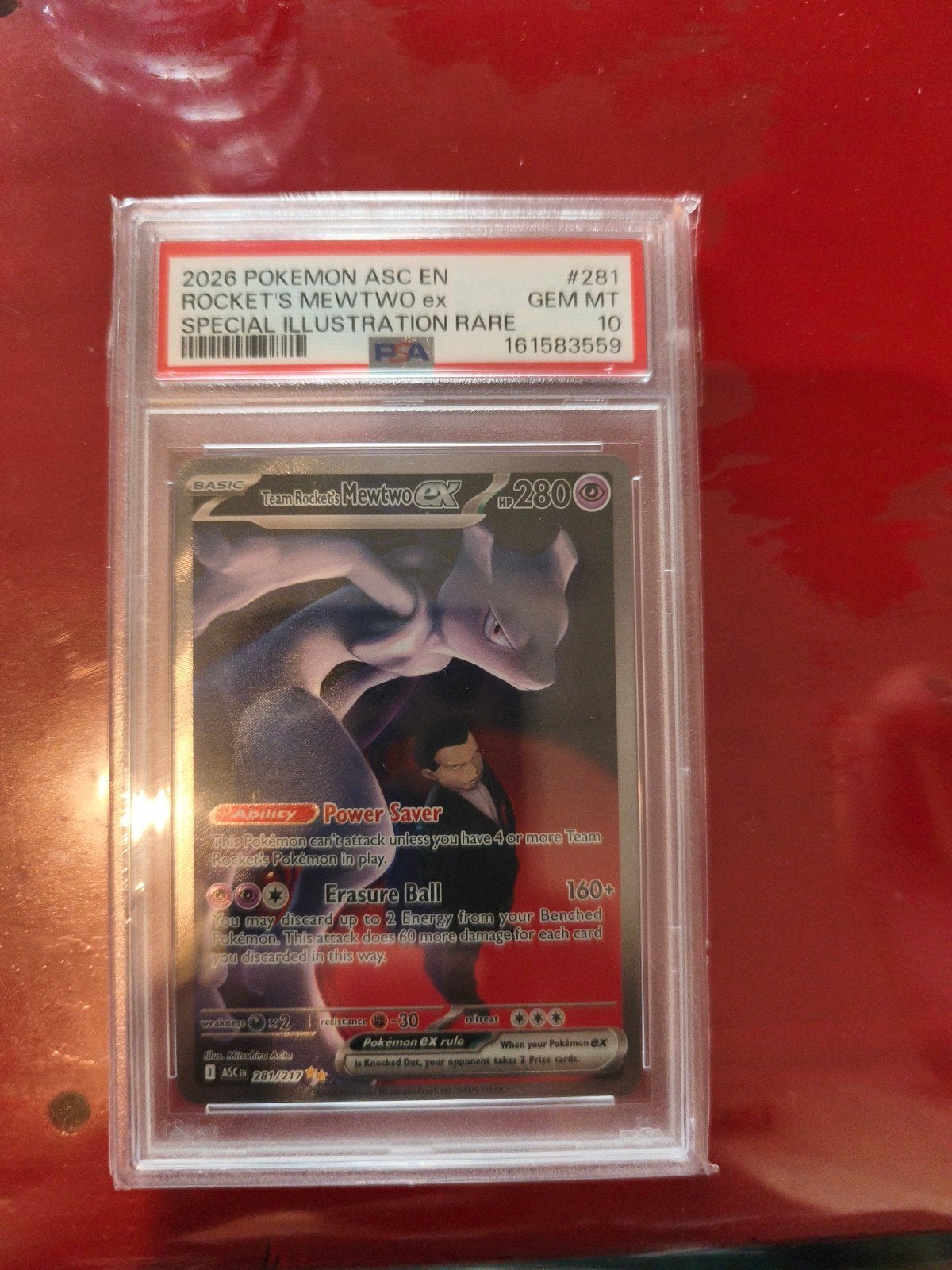 PSA 10 Mewtwo ex Special Illustration Rare (Ascendant), Ophalen of Verzenden, Nieuw, Losse kaart