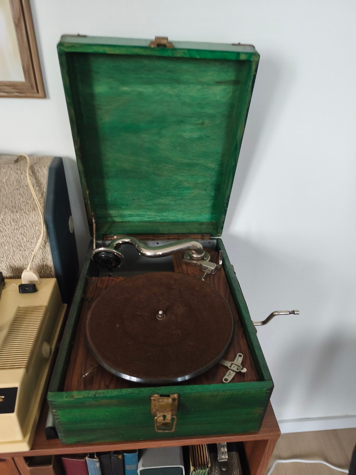 Opwind Grammofoon incl. klassieke platen en naalden, Ophalen