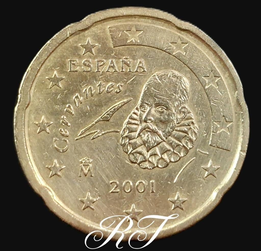Spanien, 20 Euro Cent 2001 - Nordic gold., Ophalen of Verzenden, Overige landen, Losse munt, Goud