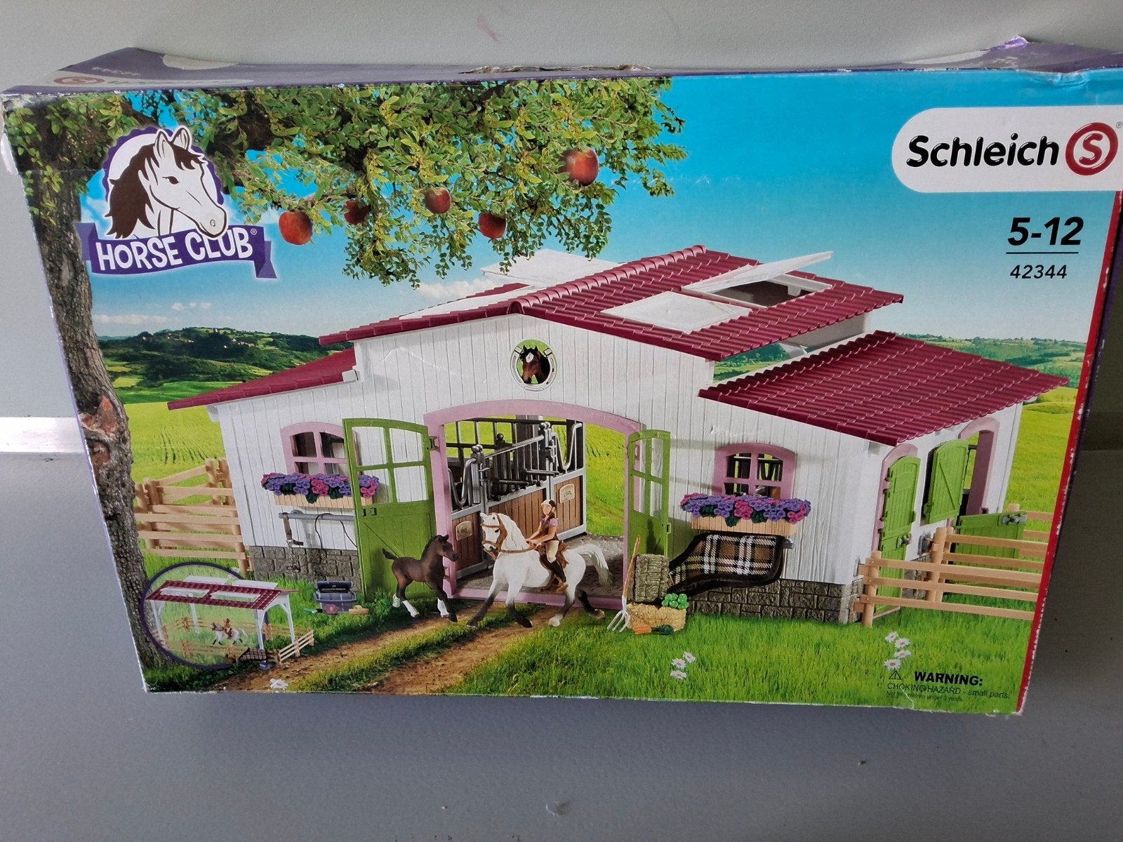 Schleich Manege met 2 paarden en veulen, Ophalen of Verzenden, Zo goed als nieuw, Jongen of Meisje