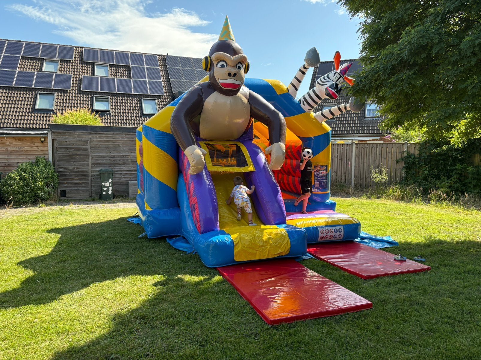 Springkussen Animal Party huren, Ophalen of Verzenden, Zo goed als nieuw, Overige