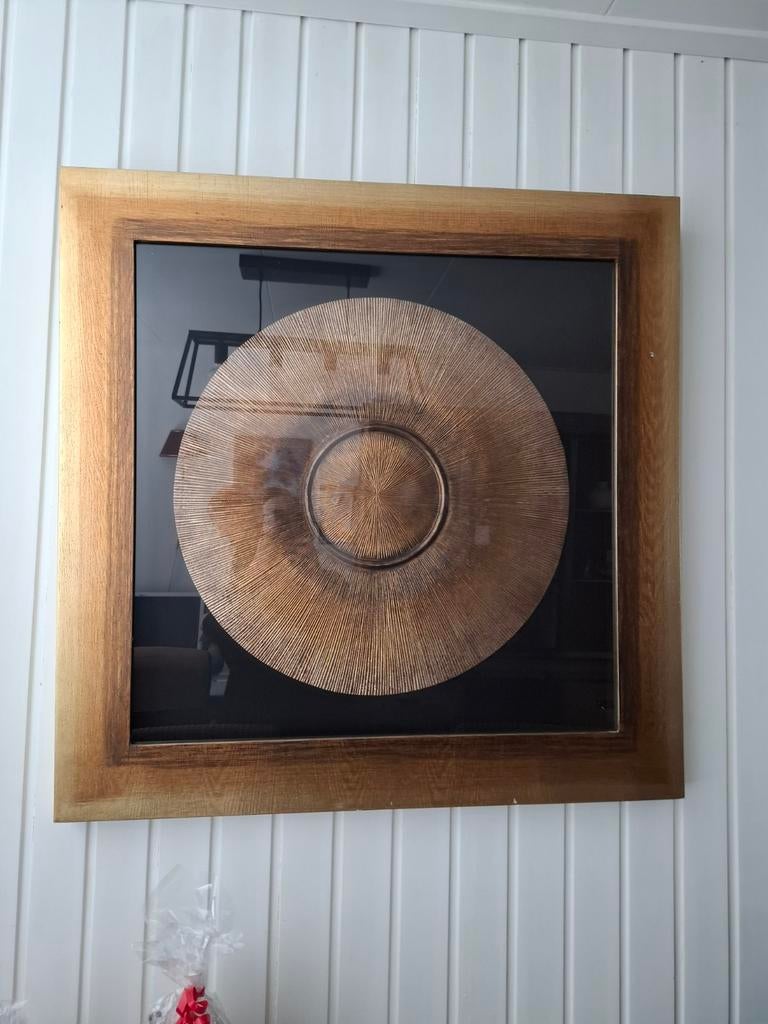 3D Wanddecoratie Rond Hout - Modern/Industrieel, Ophalen of Verzenden, Zo goed als nieuw