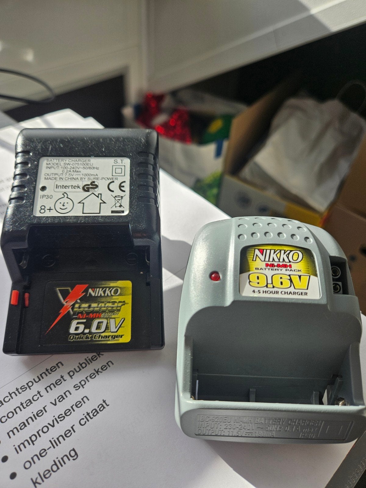 Nikko 6.0V Quick Charger en 9.6V Batterij Oplader, Ophalen of Verzenden, Gebruikt