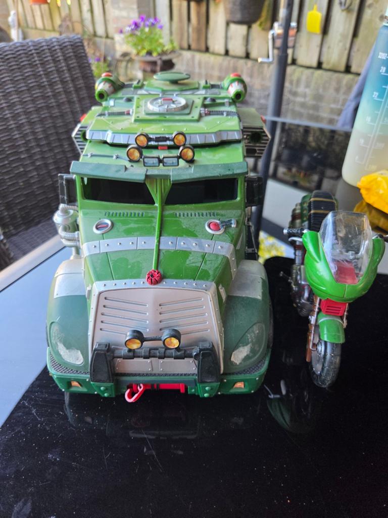 TMNT Battle Truck & Ninja Motor (2003 / Playmates) – Gave Vi, Ophalen of Verzenden