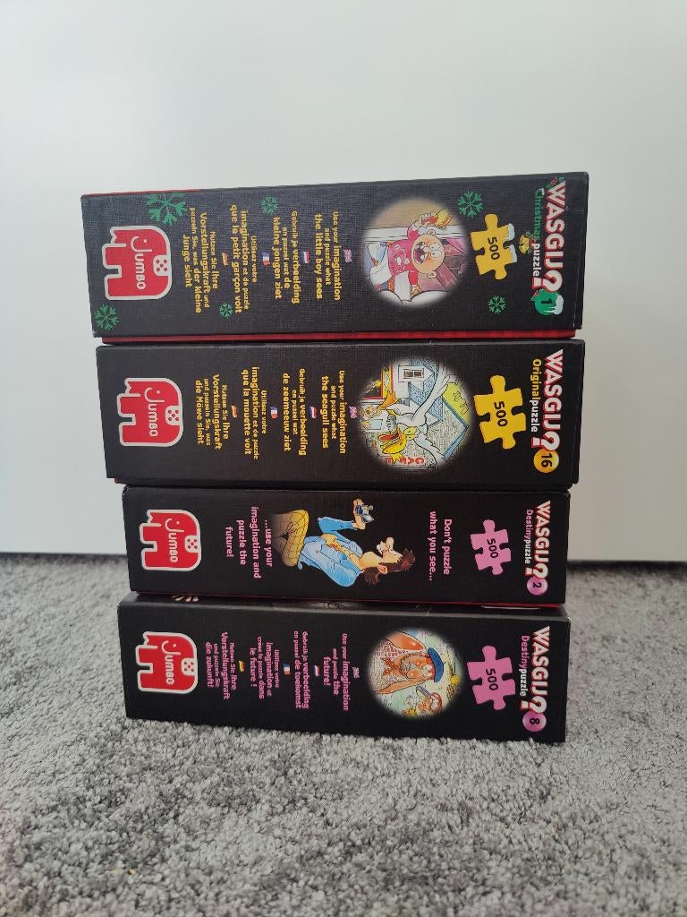 Wasgij puzzels, Ophalen, 500 t/m 1500 stukjes, Zo goed als nieuw, Legpuzzel