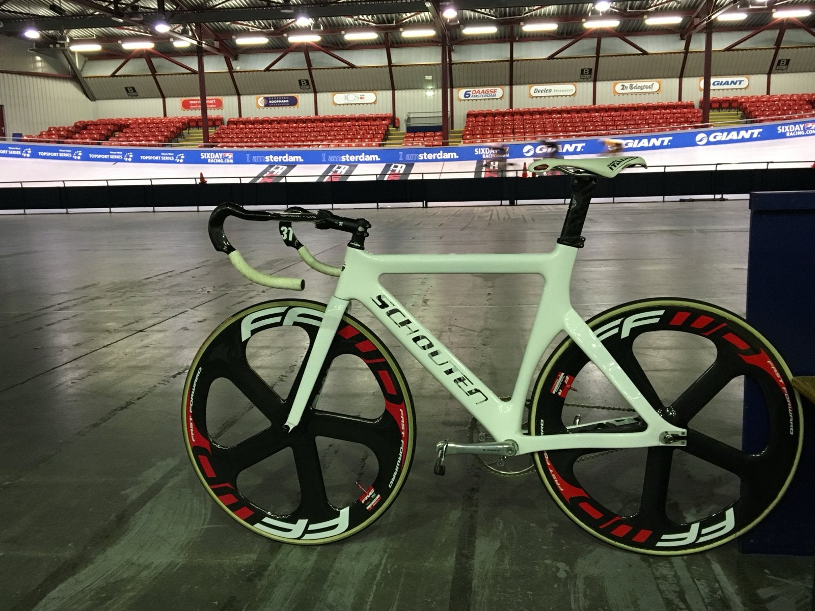 Teschner-Schouten Baanfiets met FFWD Carbon wielen, Overige merken, Carbon, Heren, Ophalen of Verzenden
