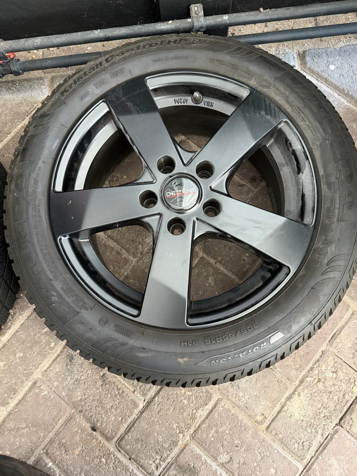 Fulda Kristal Control HP 205/55R16 Winterbanden op Dezent Ve, Gebruikt, 16 inch, Banden en Velgen, Personenwagen