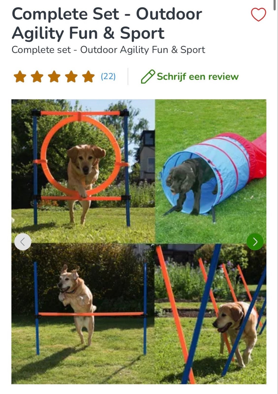 Complete agility set, horde / hoepel / slalom/zaktunnel, Dieren en Toebehoren, Honden-accessoires, Ophalen, Nieuw