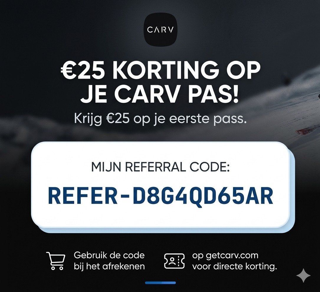 €25 korting op je CARV Pass en Sensoren!, Eén persoon, Kortingsbon, Overige typen
