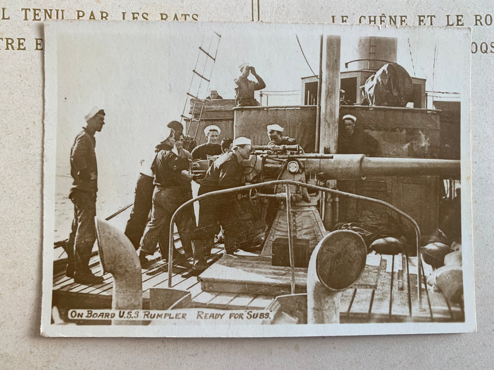 Foto - WO1 Marineschip Amerika - Ready for subs (VV), Gebruikt, Foto, Ophalen of Verzenden, Voor 1940