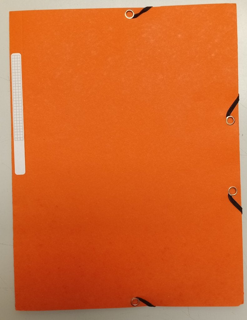 Te Koop: Een oranje kartonnen map., Ophalen of Verzenden, Gebruikt