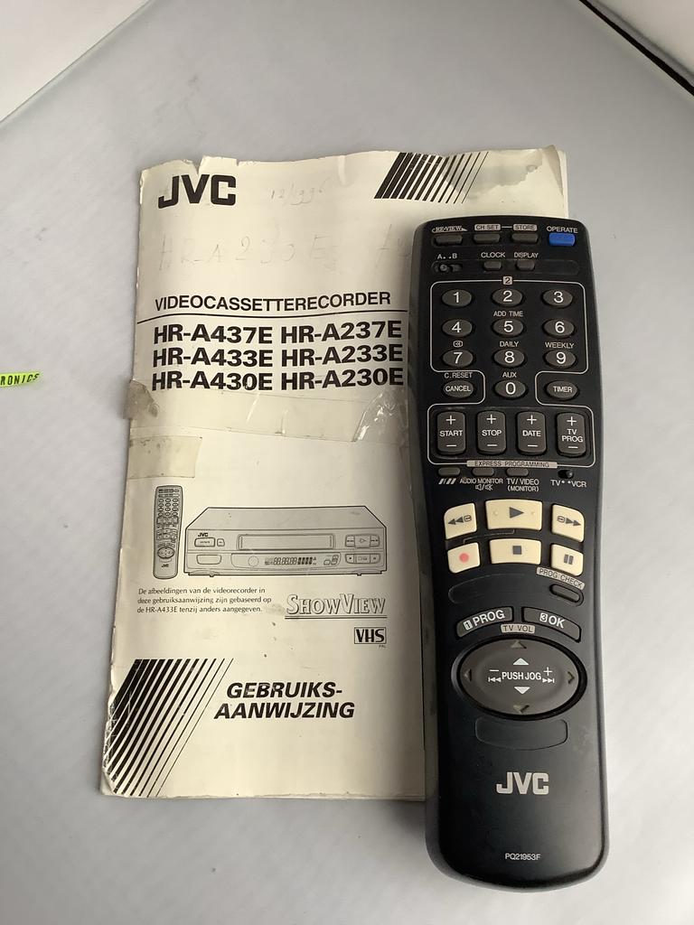 🔥 JVC videorecorder afstandsbediening 🔥, Ophalen of Verzenden, Gebruikt, Origineel, Vhs
