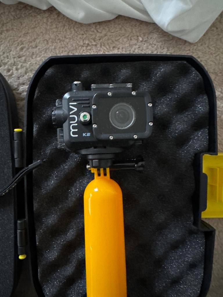 Muvi K2 Action Camera met complete accessoireset, Ophalen of Verzenden, Gebruikt, Overige merken